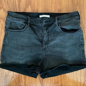 Grey high waisted short shorts